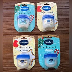 Vaseline Lip Therapy Set of 4  - Sugar Cookie & Mistletoe Mint